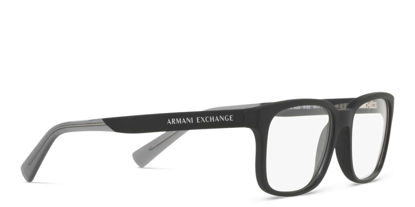 Armani Exchange Rectangle Eyeglasses in Black – Product Photo 3