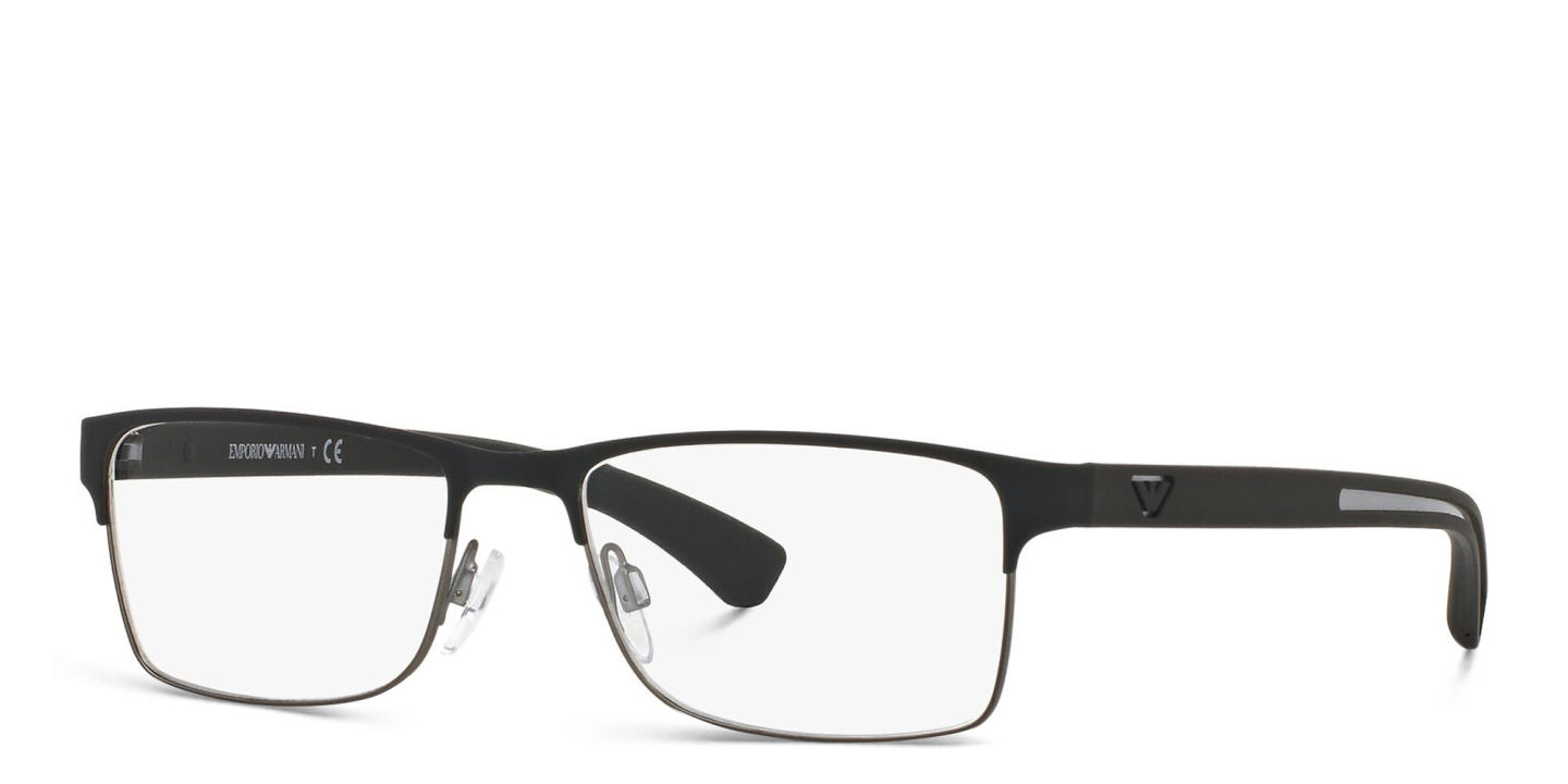 Emporio Armani Rectangle Eyeglasses in Black – Product Photo 2