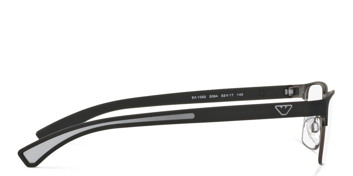 Emporio Armani Rectangle Eyeglasses in Black – Product Photo 3