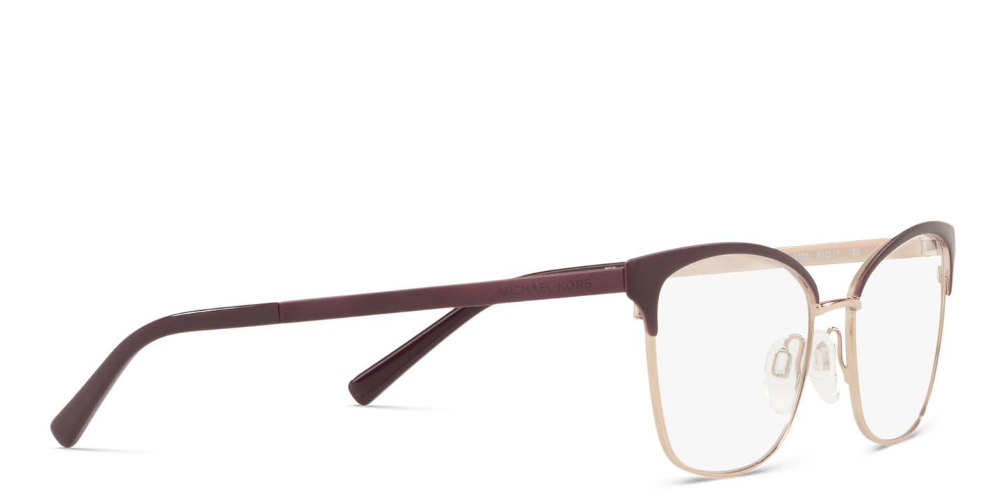 Michael Kors Adrianna IV Cat-Eye Eyeglasses in Dark Red – Product Photo 3