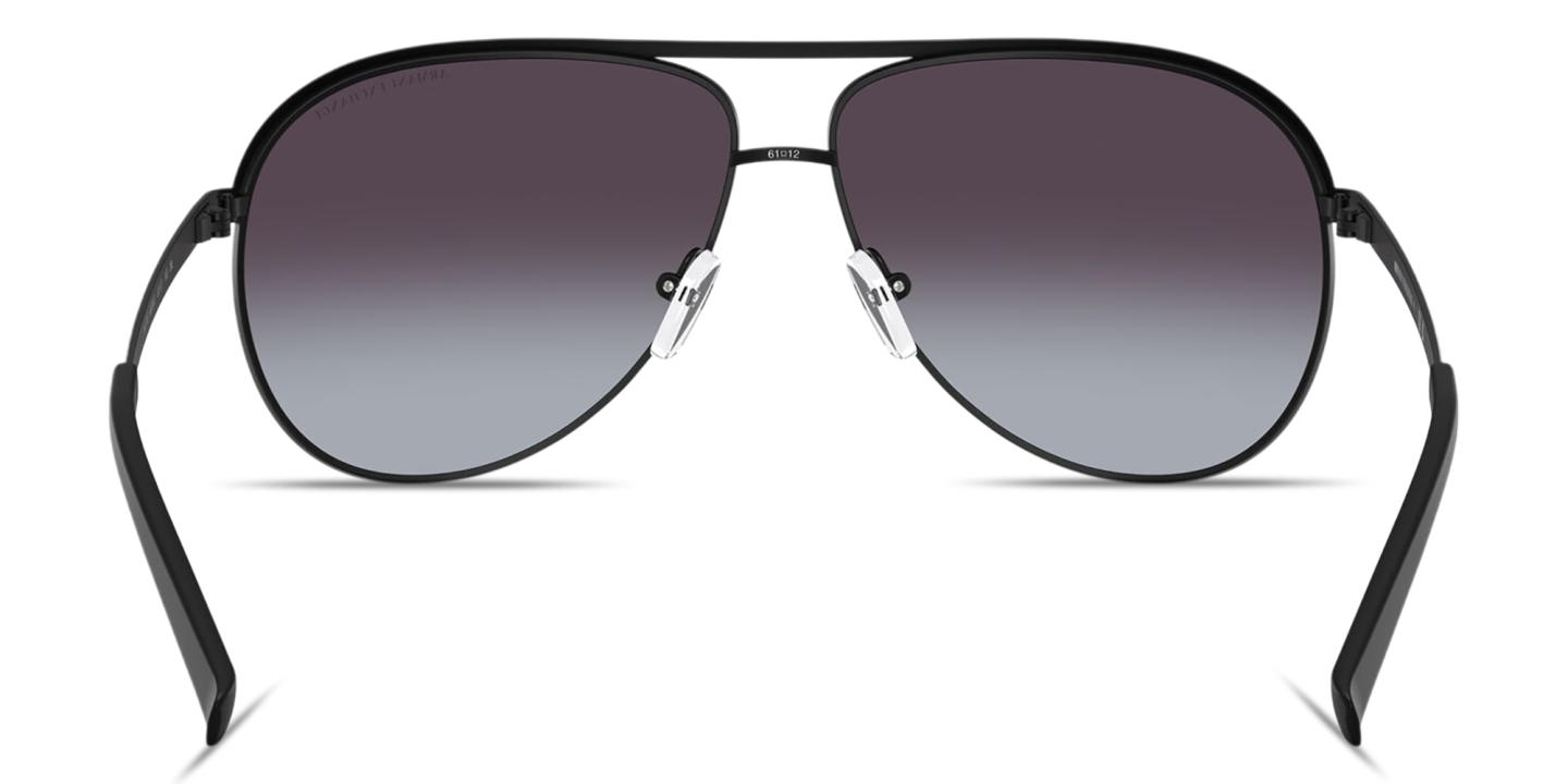 Armani Exchange A|X Logo Unisex Pilot Sunglasses in Black – Product Photo 3