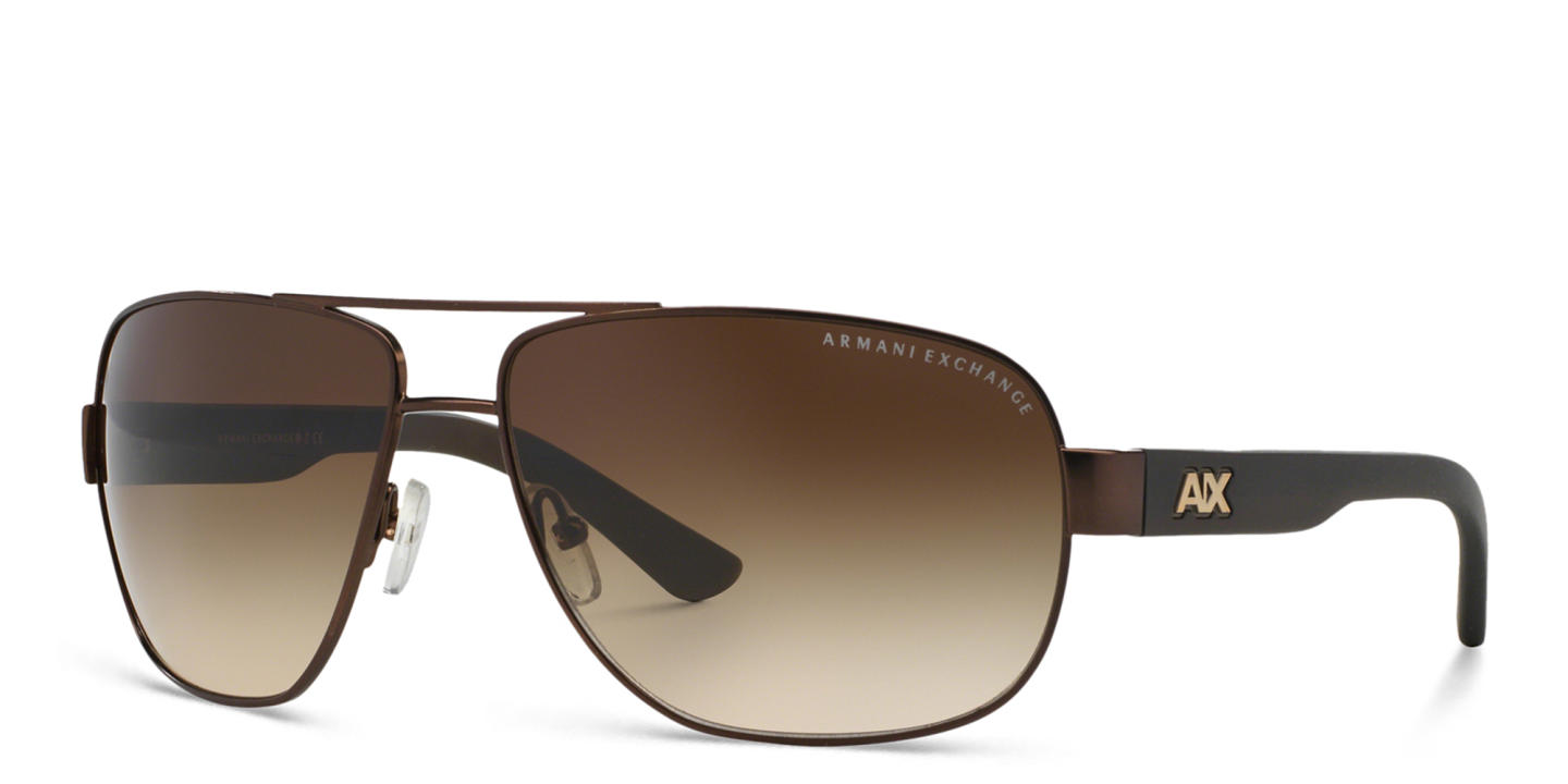 Armani Exchange Pilot Sunglasses in Brown – Product Photo 1
