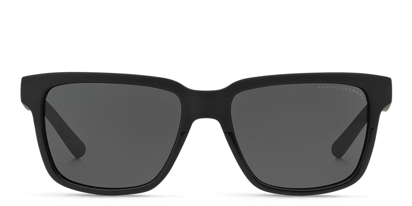 Shop Armani Exchange Unisex Square Sunglasses in Brown online.
