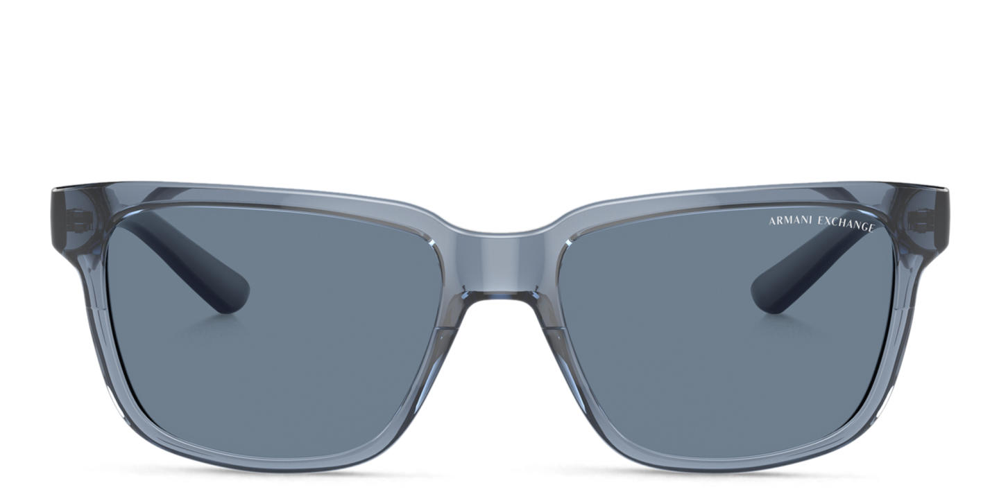 Shop Armani Exchange Unisex Square Sunglasses in Blue online.