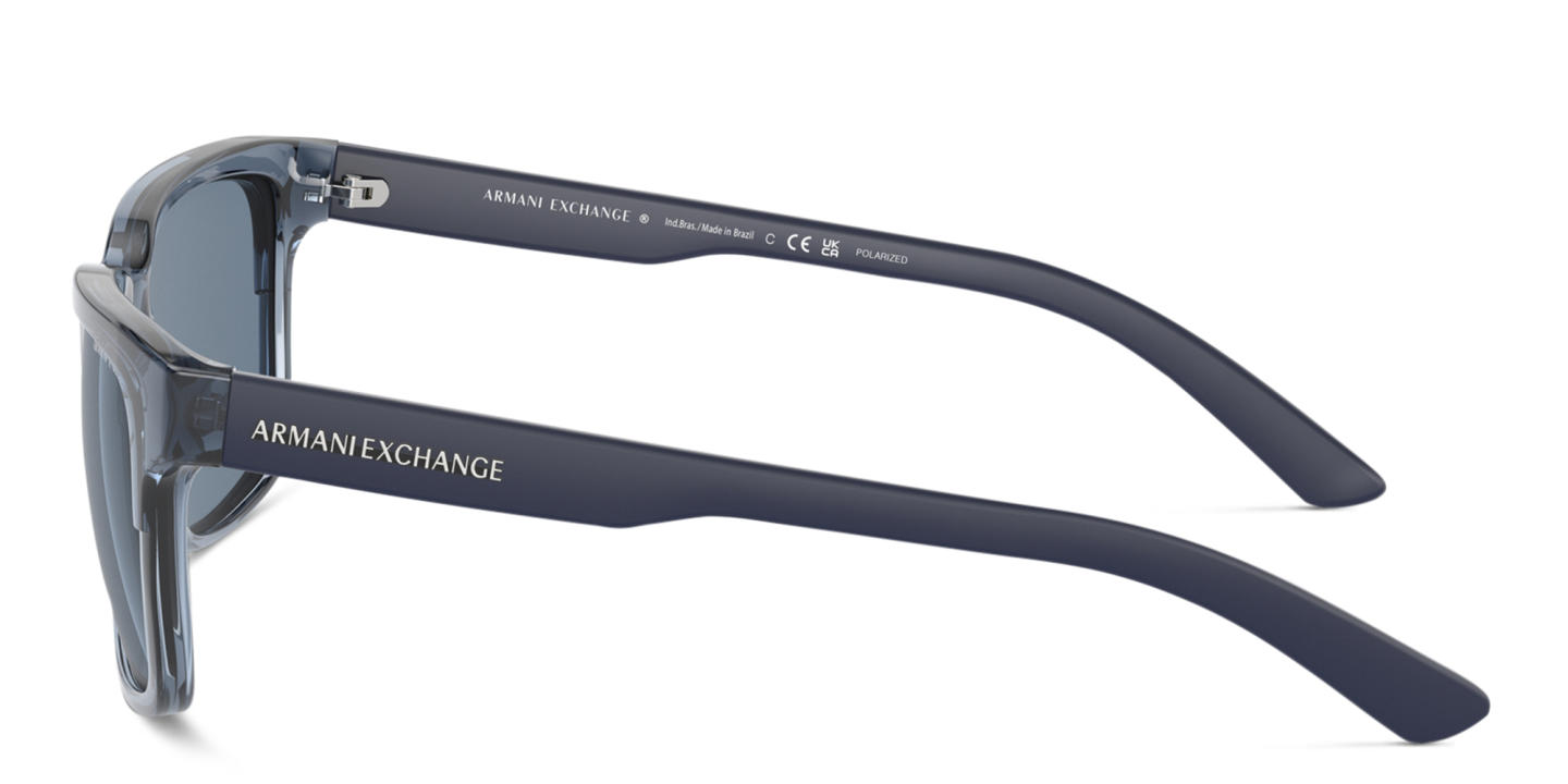 Shop Armani Exchange Unisex Square Sunglasses in Blue online.