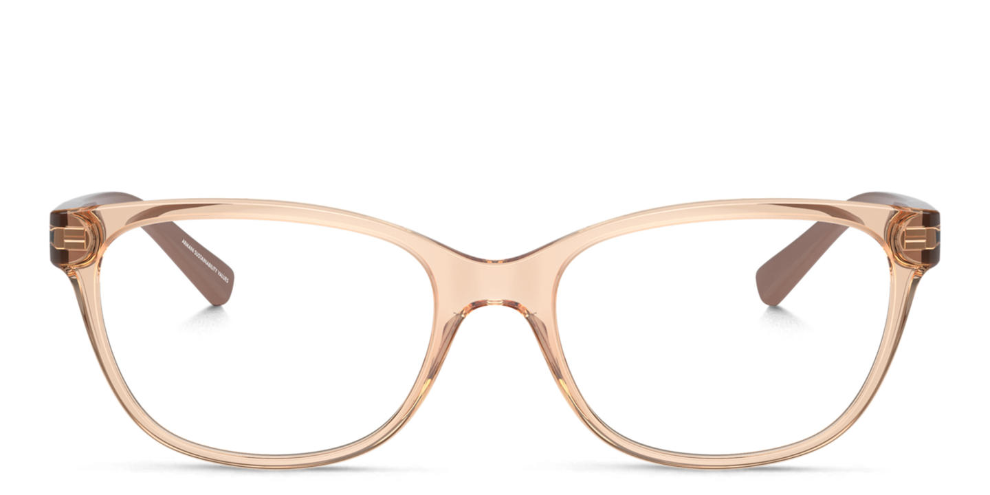 Armani Exchange Logo Lettering Cat-Eye Eyeglasses in Beige – Product Photo 0