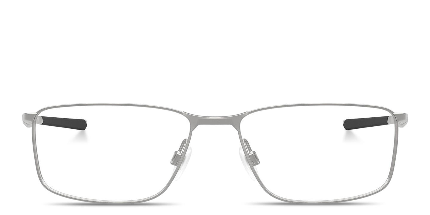 Shop Oakley Socket 5.0 Wide Rectangle Eyeglasses in Titanium online.