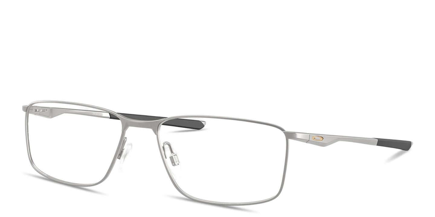 Shop Oakley Socket 5.0 Wide Rectangle Eyeglasses in Titanium online.