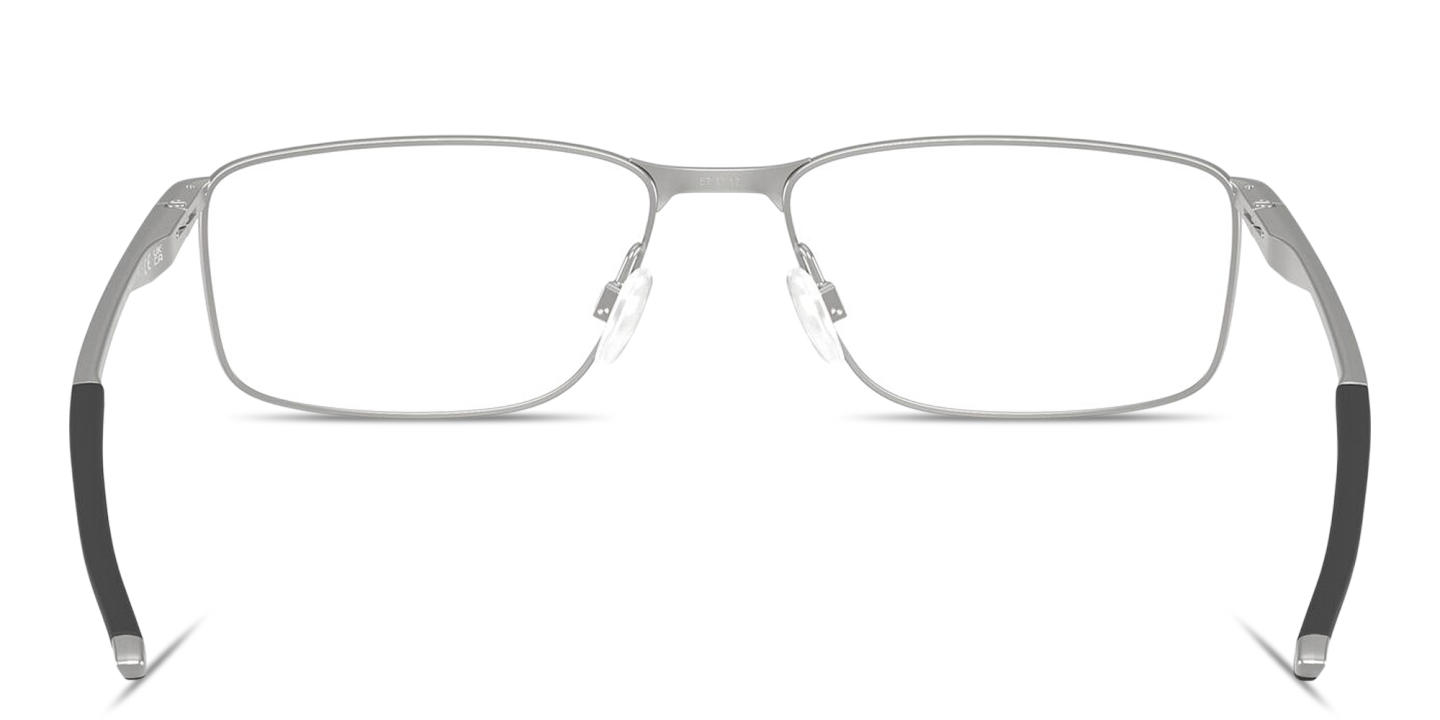 Shop Oakley Socket 5.0 Wide Rectangle Eyeglasses in Titanium online.