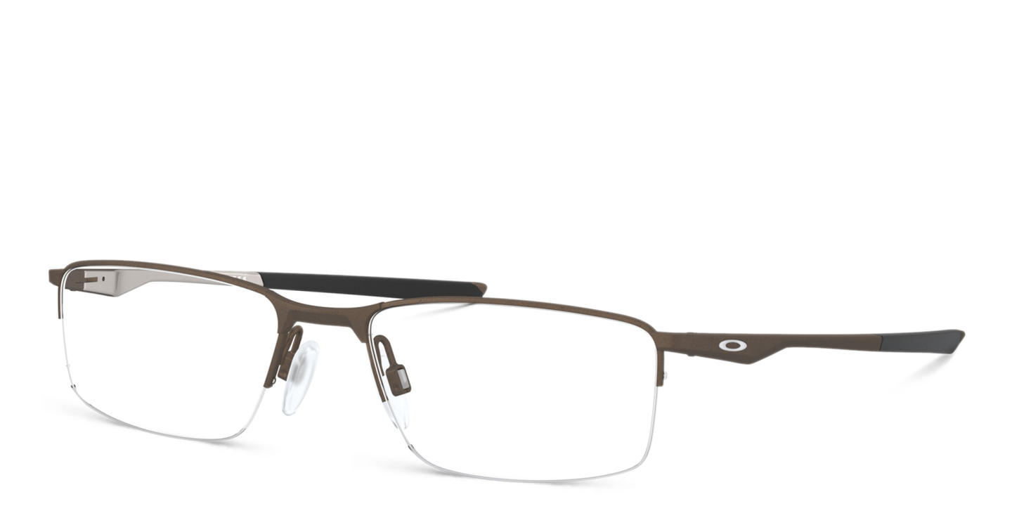 Oakley Half-Rim Rectangle Eyeglasses in Brown – Product Photo 1