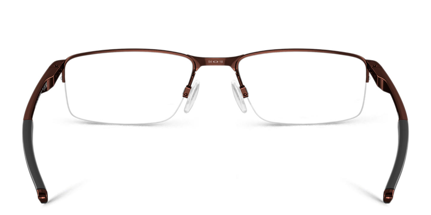 Oakley Half-Rim Rectangle Eyeglasses in Brushed Grenache – Product Photo 3