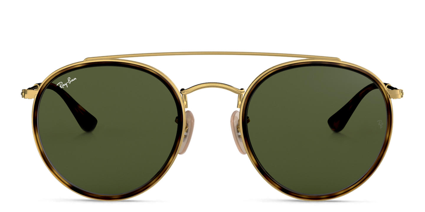 Ray-Ban Round Double Bridge Sunglasses in Gold – Product Photo 0