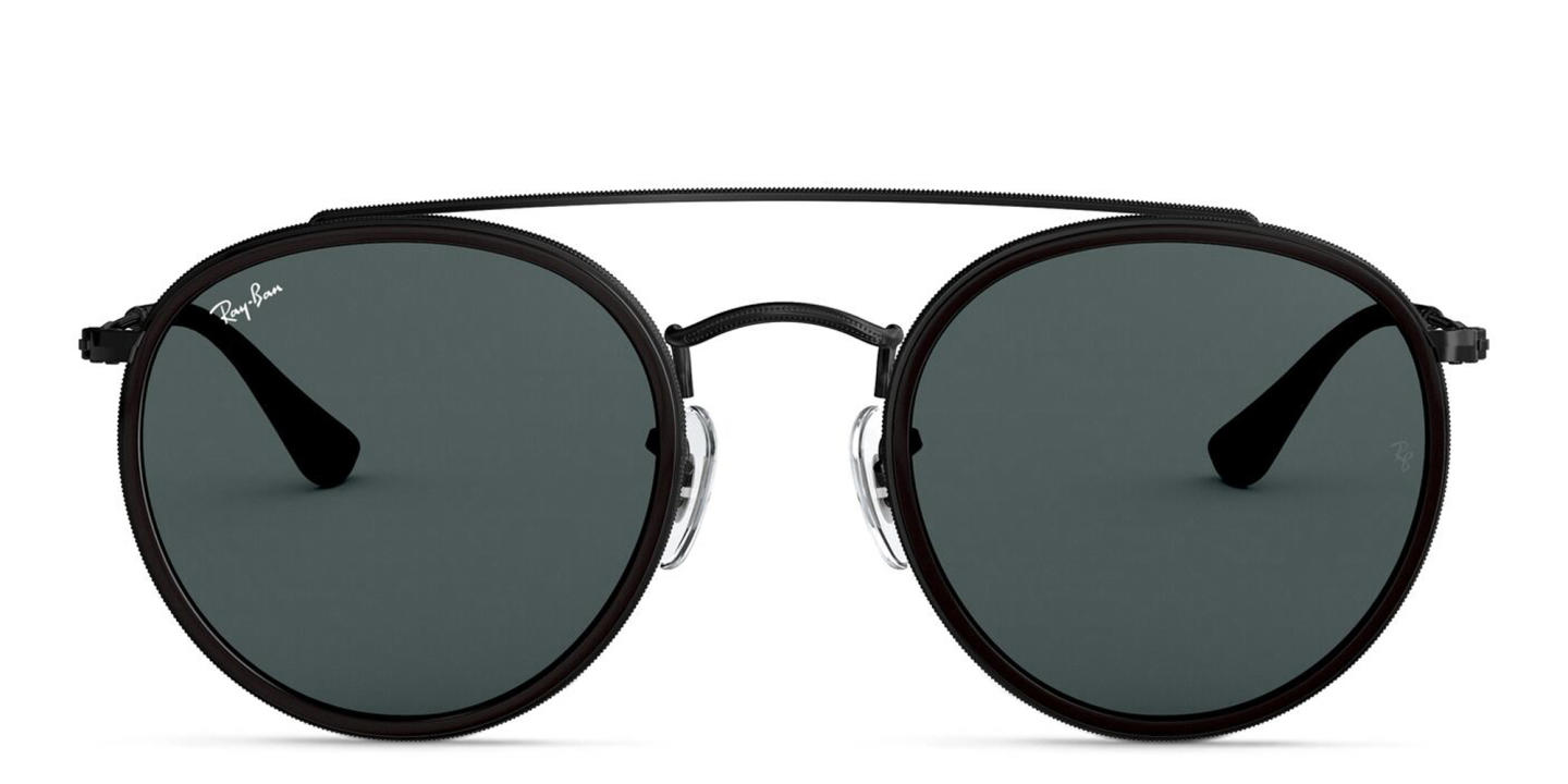 Ray-Ban Round Double Bridge Sunglasses in Black – Product Photo 0