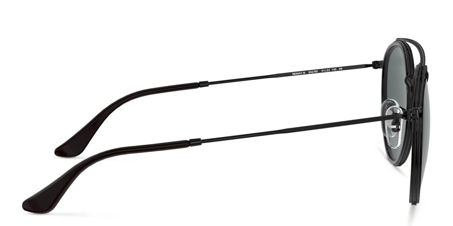 Ray-Ban Round Double Bridge Sunglasses in Black – Product Photo 3