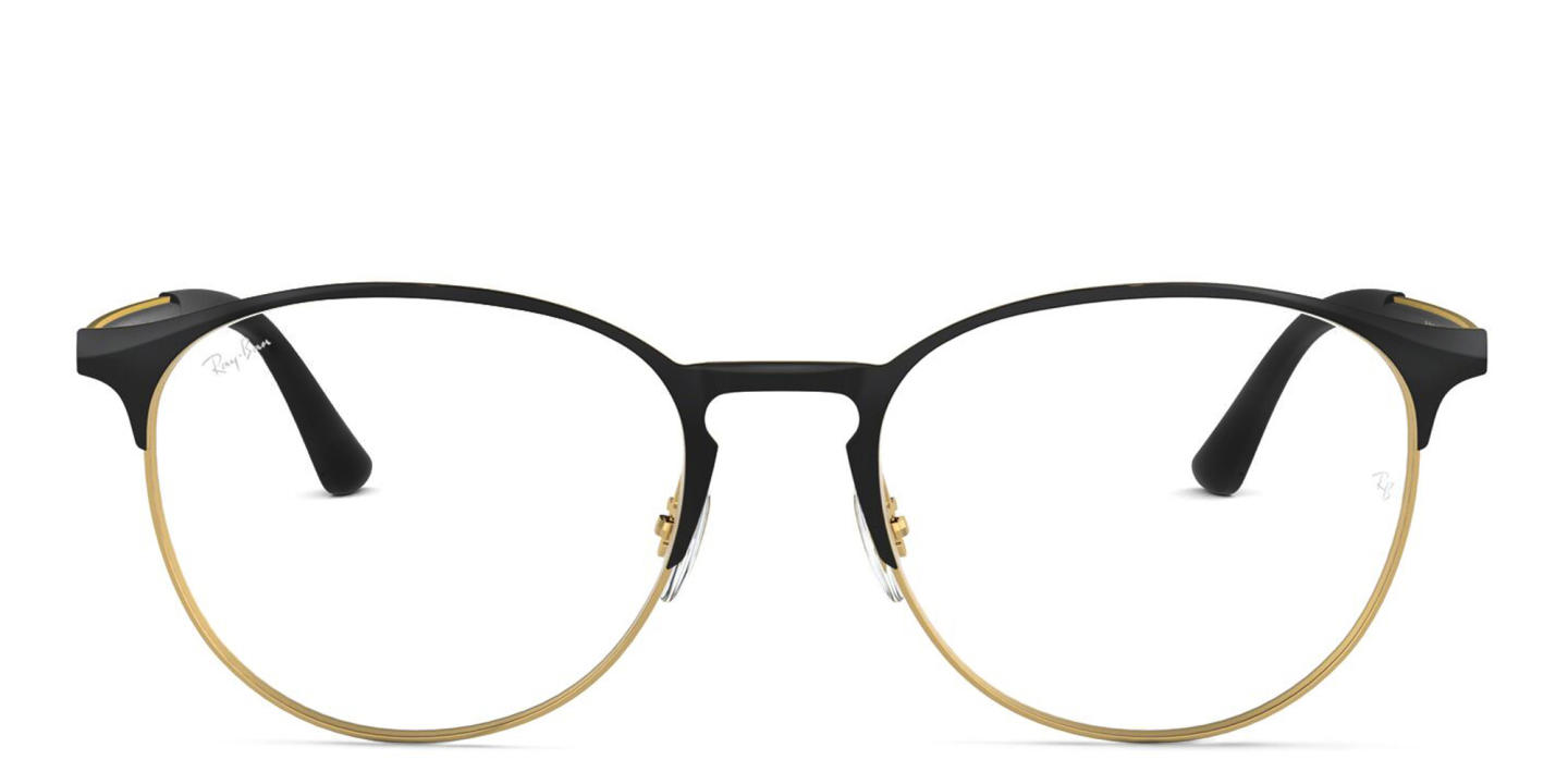 Ray-Ban Unisex Panthos Eyeglasses in Black On Gold – Product Photo 0
