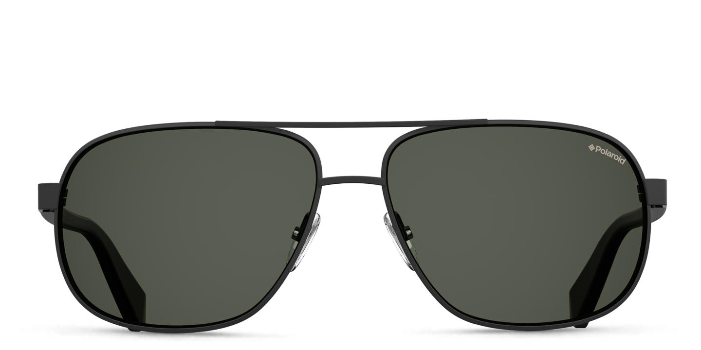 Shop Polaroid Aviator Sunglasses in Black online.