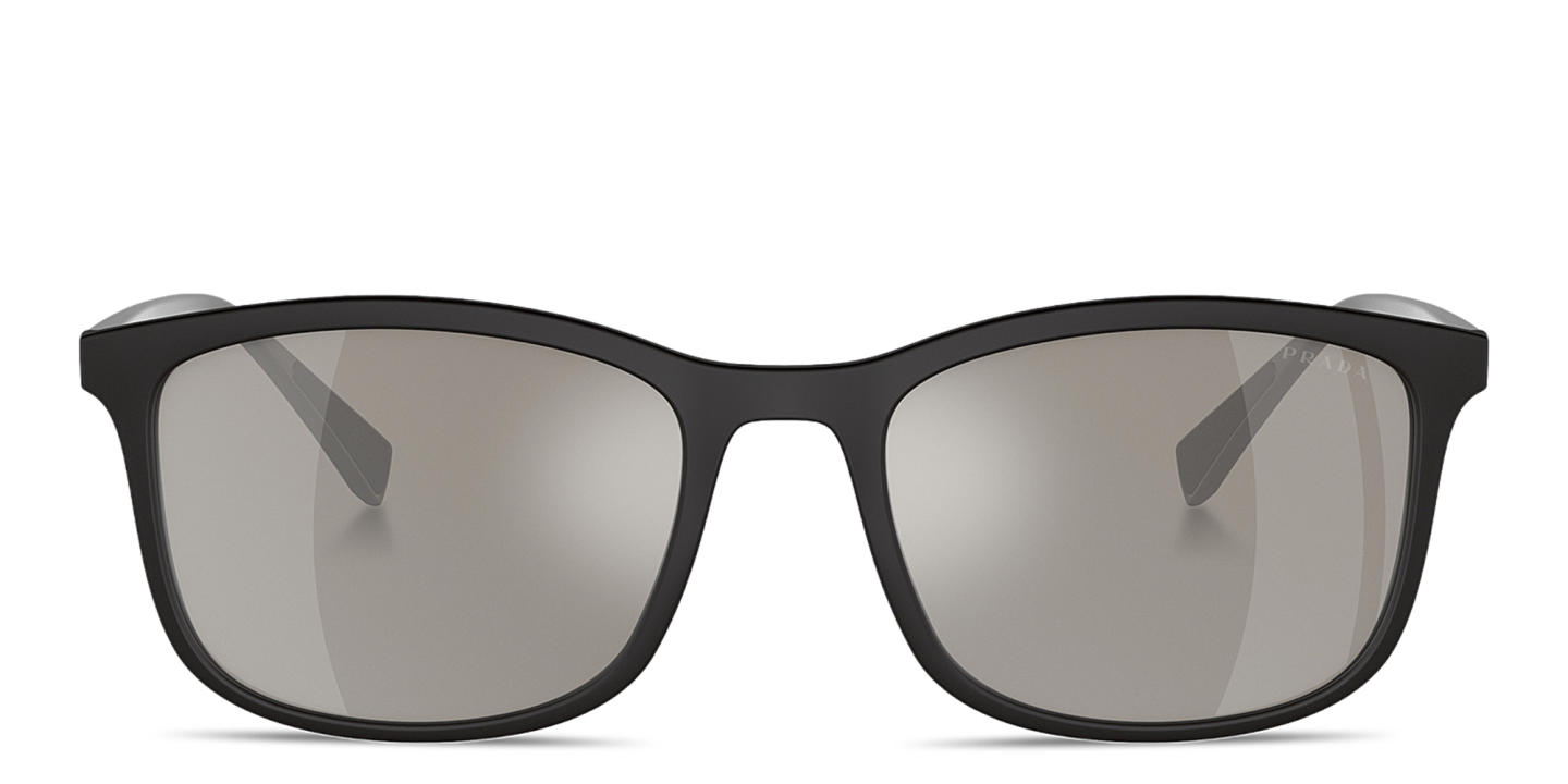 Shop Prada Linea Rossa Lifestyle Rectangle Sunglasses in Black online.