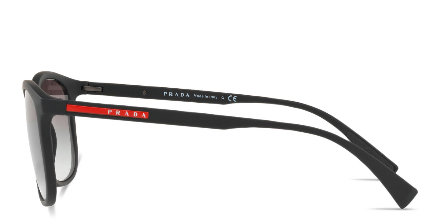 Prada Linea Rossa Rectangle Sunglasses in Black – Product Photo 2