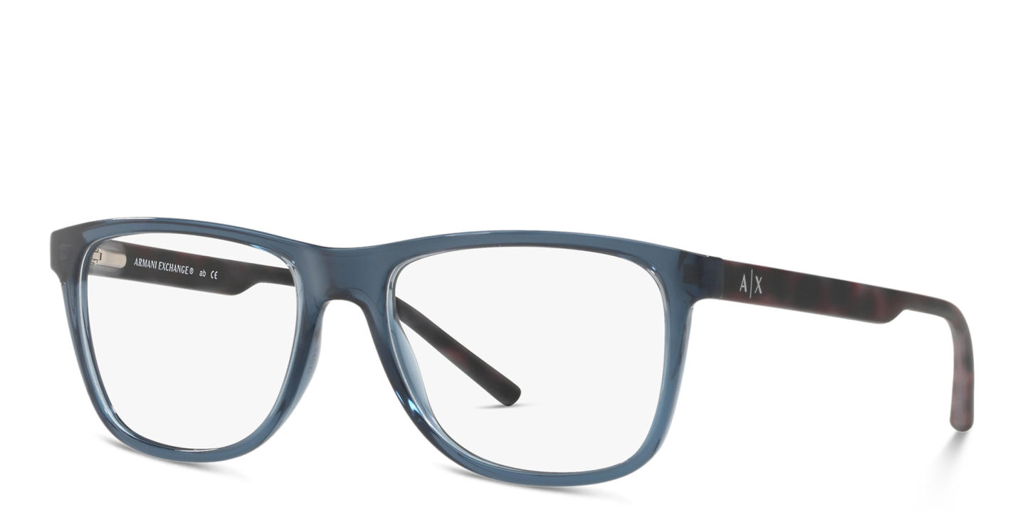 Armani Exchange Square Eyeglasses in Blue – Product Photo 1
