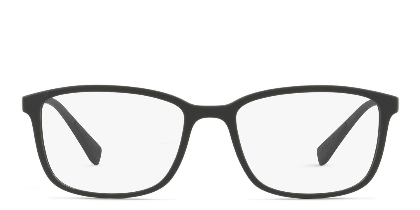 نظارات طبية بإطار مستطيل واسع من برادا لينيا روسا بلون أسود - صورة المنتج 0