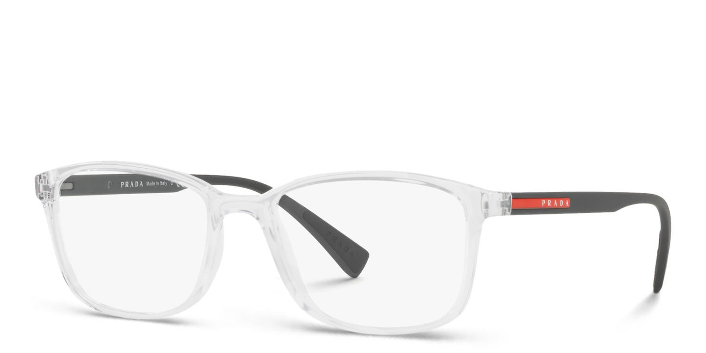 Prada Linea Rossa Rectangle Eyeglasses in Transparent – Product Photo 1