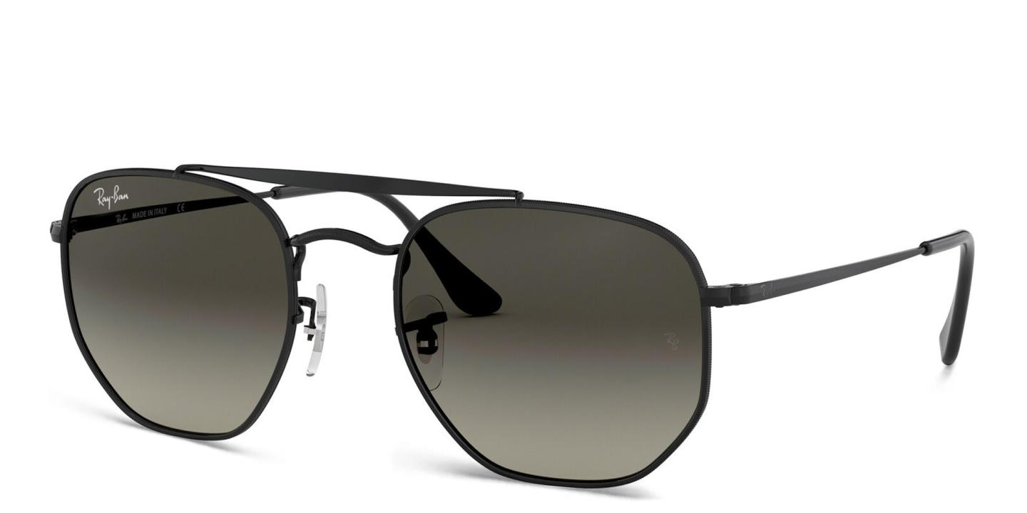 Ray-Ban The Marshal Unisex Hexagonal Irregular Sunglasses in Black – Product Photo 1