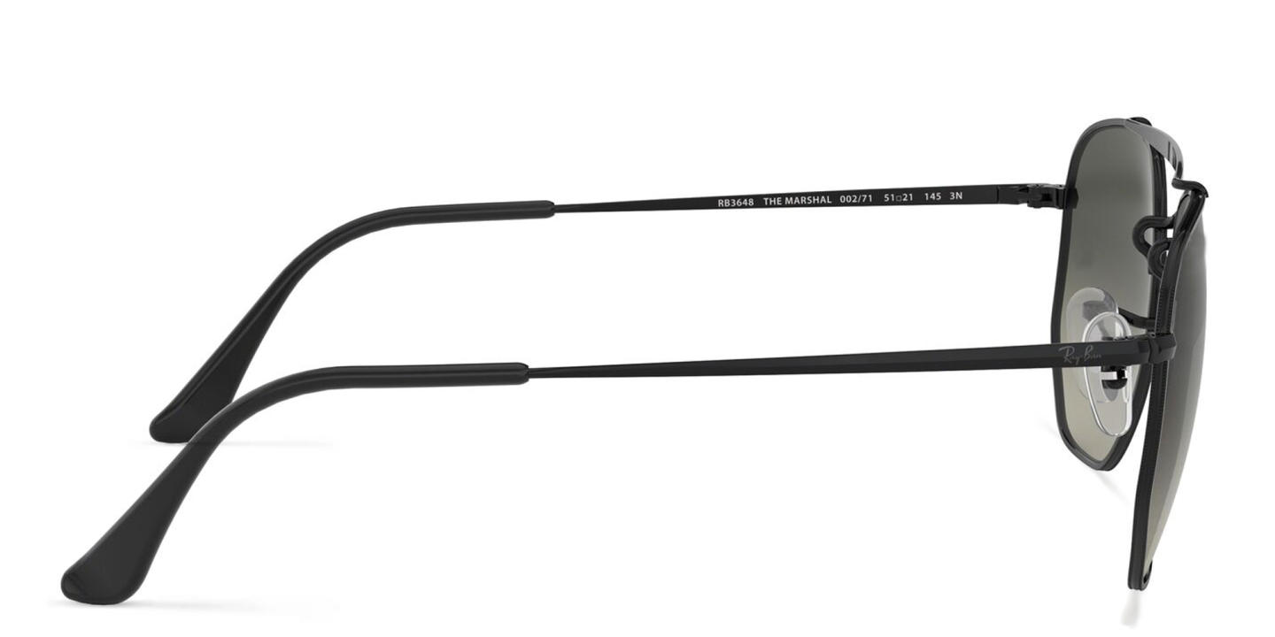 Ray-Ban The Marshal Unisex Hexagonal Irregular Sunglasses in Black – Product Photo 2