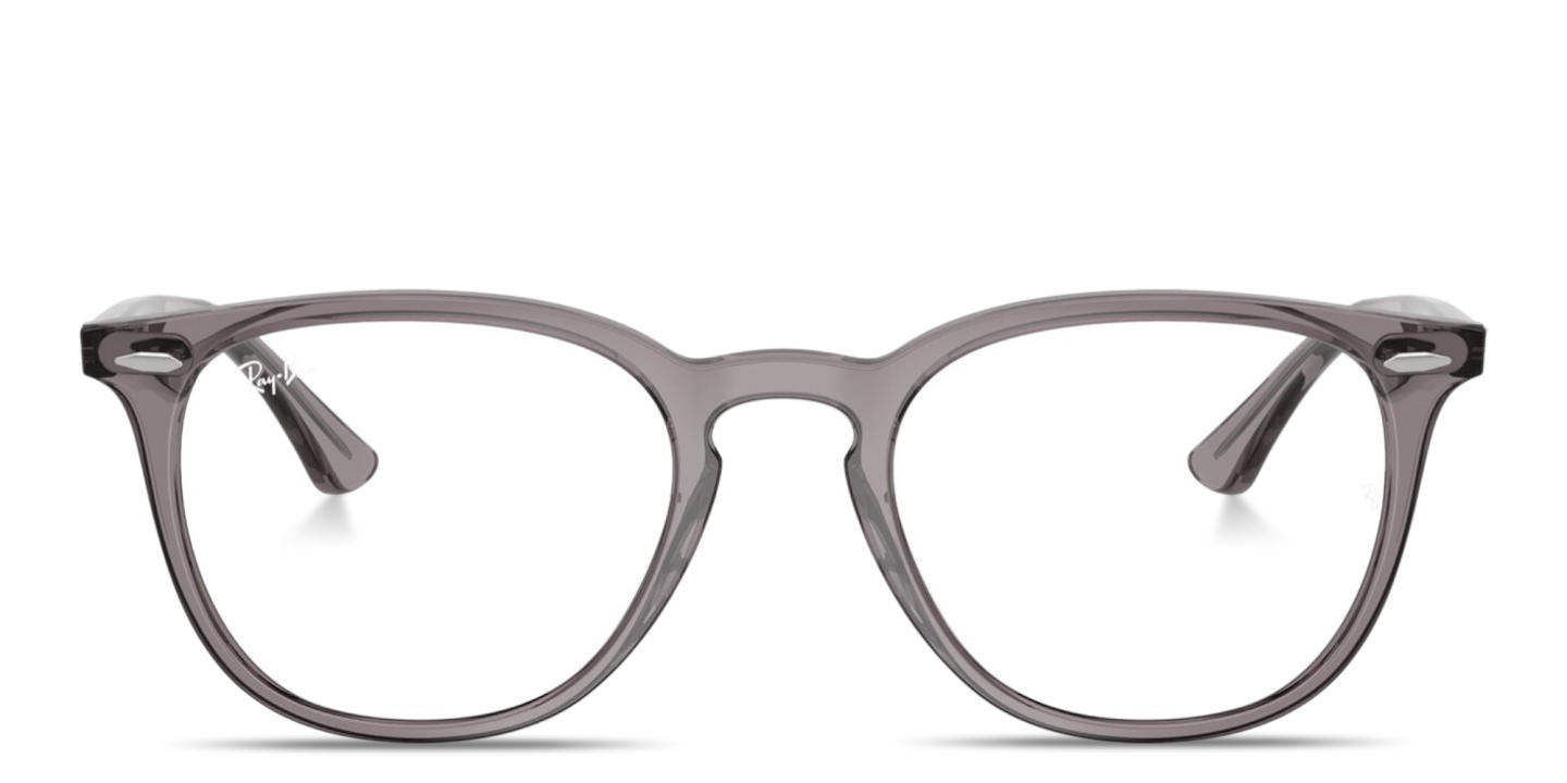 Shop Ray-Ban Optics Unisex Panthos Eyeglasses in Transparent Grey online.