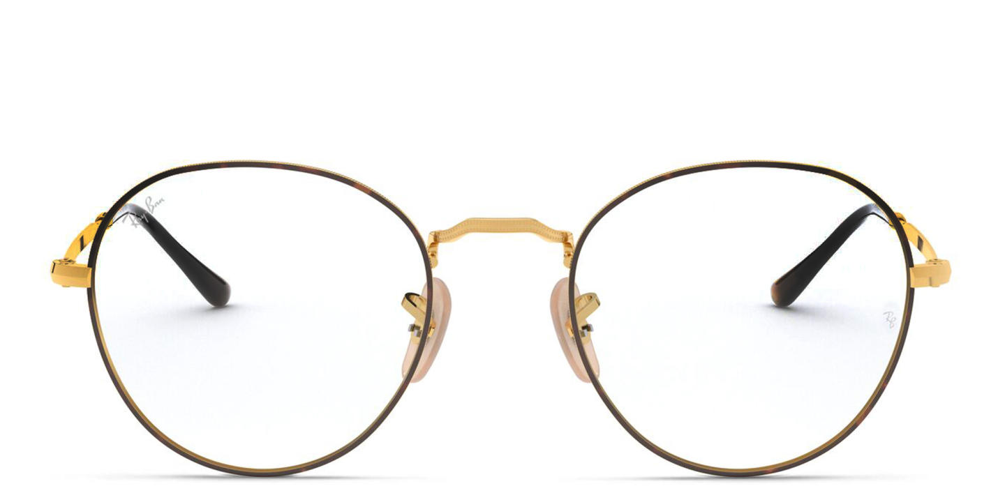 Ray-Ban David Unisex Panthos Eyeglasses in Havana On Gold – Product Photo 0