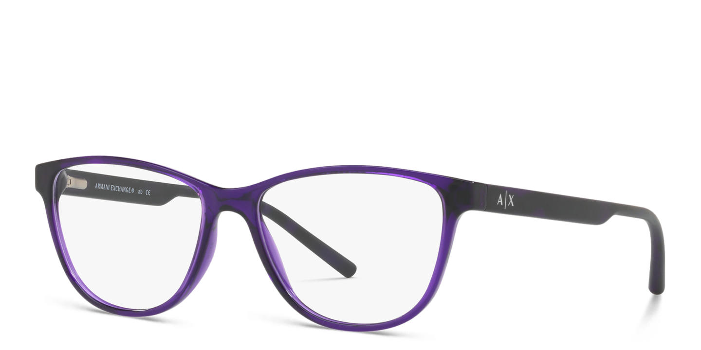 Shop Armani Exchange Cat-Eye Eyeglasses in Purple online.