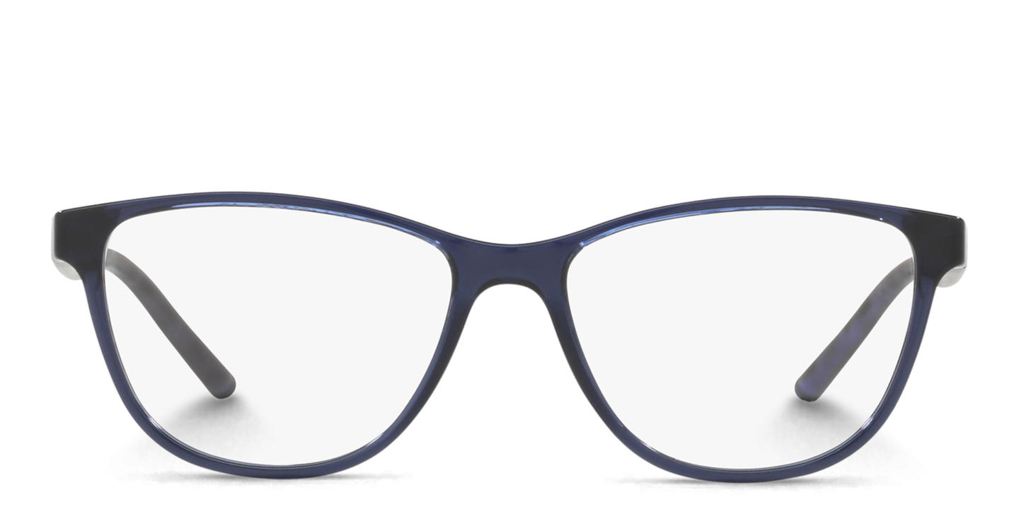 Shop Armani Exchange A|X Logo Cat-Eye Eyeglasses in Blue online.