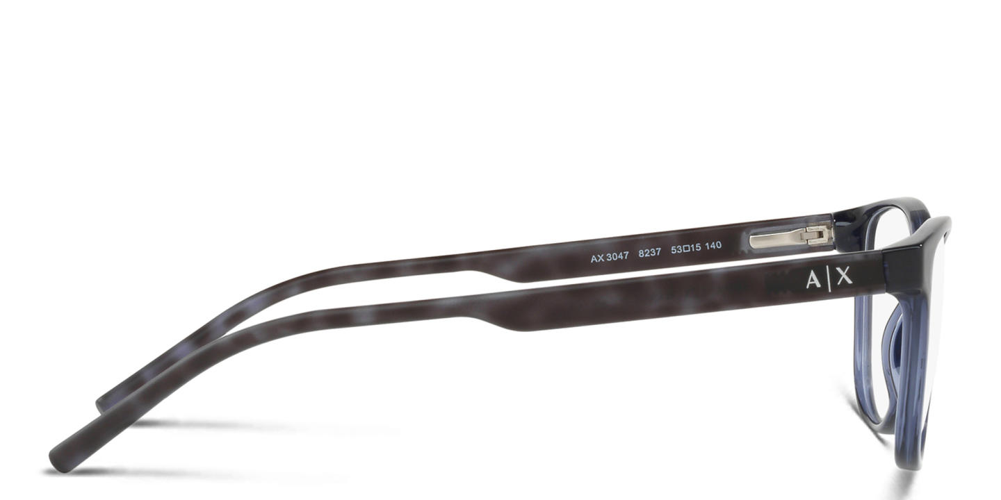 Armani Exchange A|X Logo Cat-Eye Eyeglasses in Blue – Product Photo 2