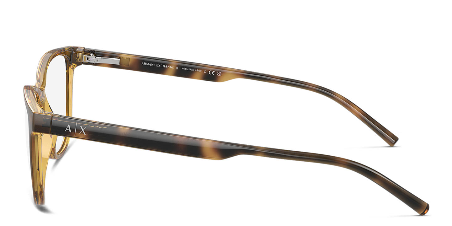 Shop Armani Exchange Logo Cat-Eye Eyeglasses in Havana online.