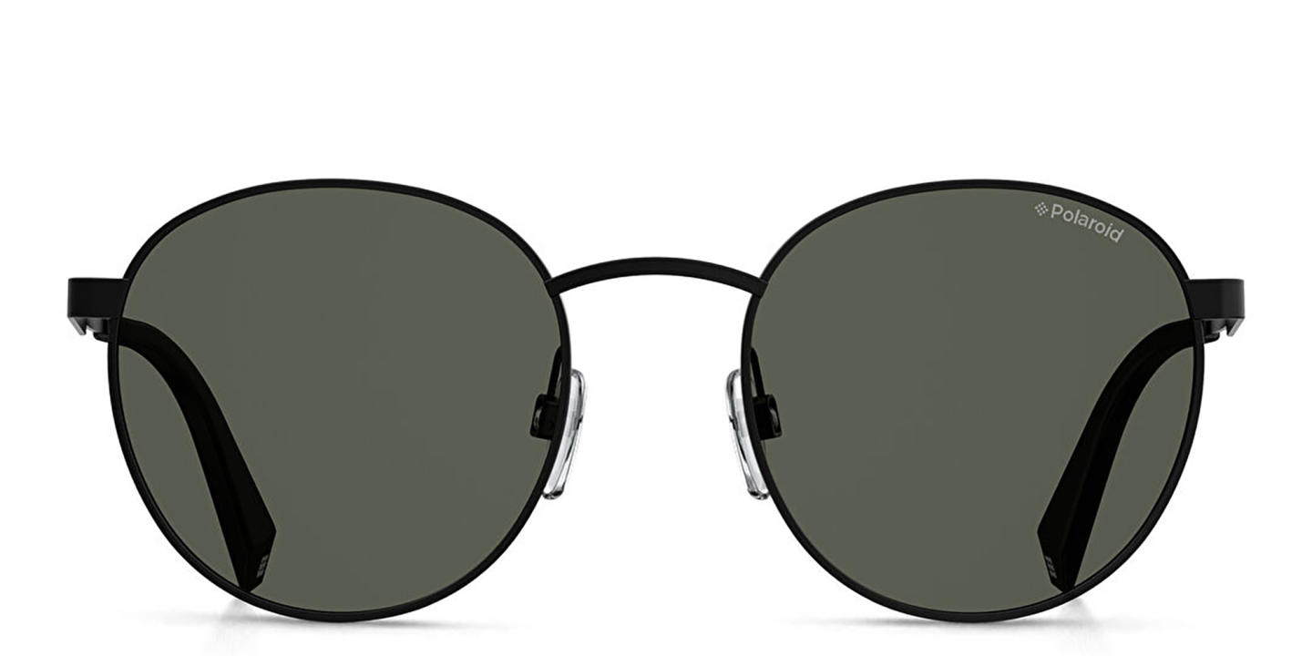 Shop Polaroid Unisex Round Sunglasses in Black online.