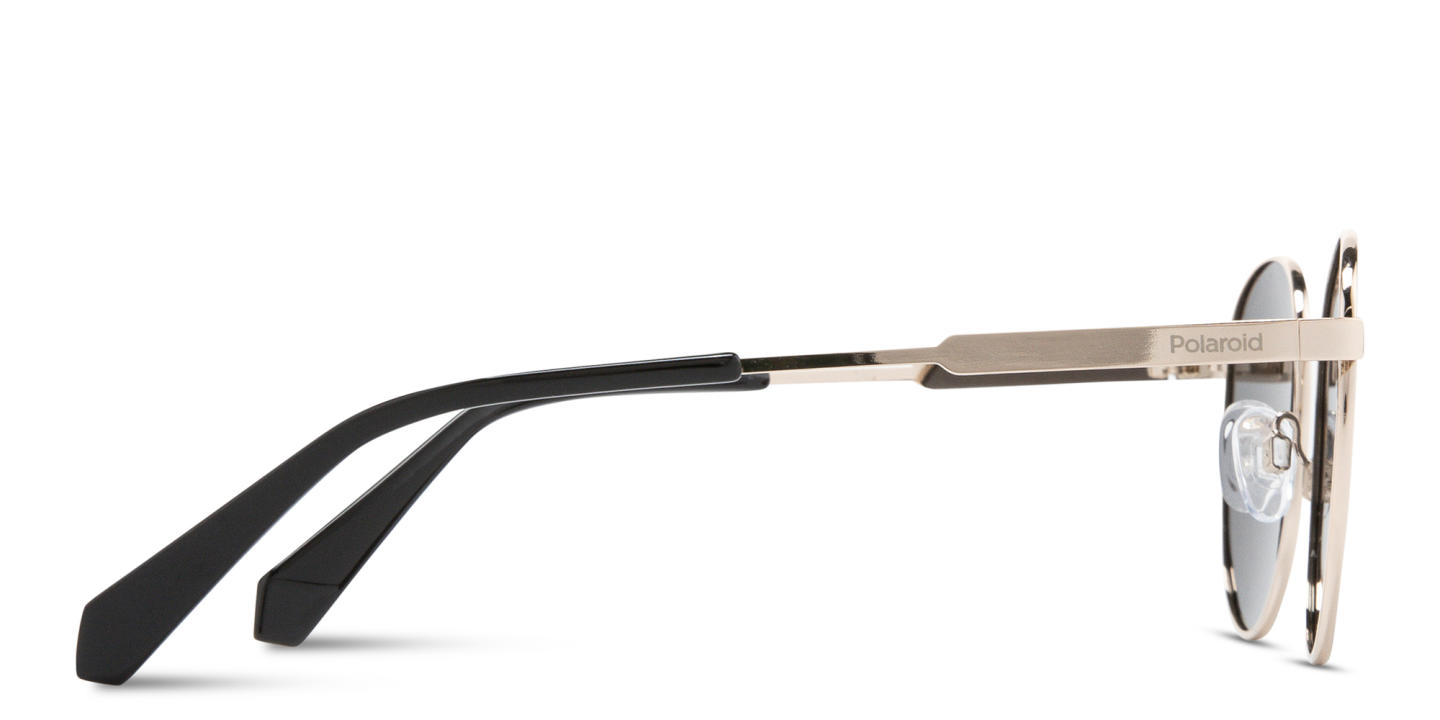 Polaroid Unisex Round Sunglasses in Gold – Product Photo 2