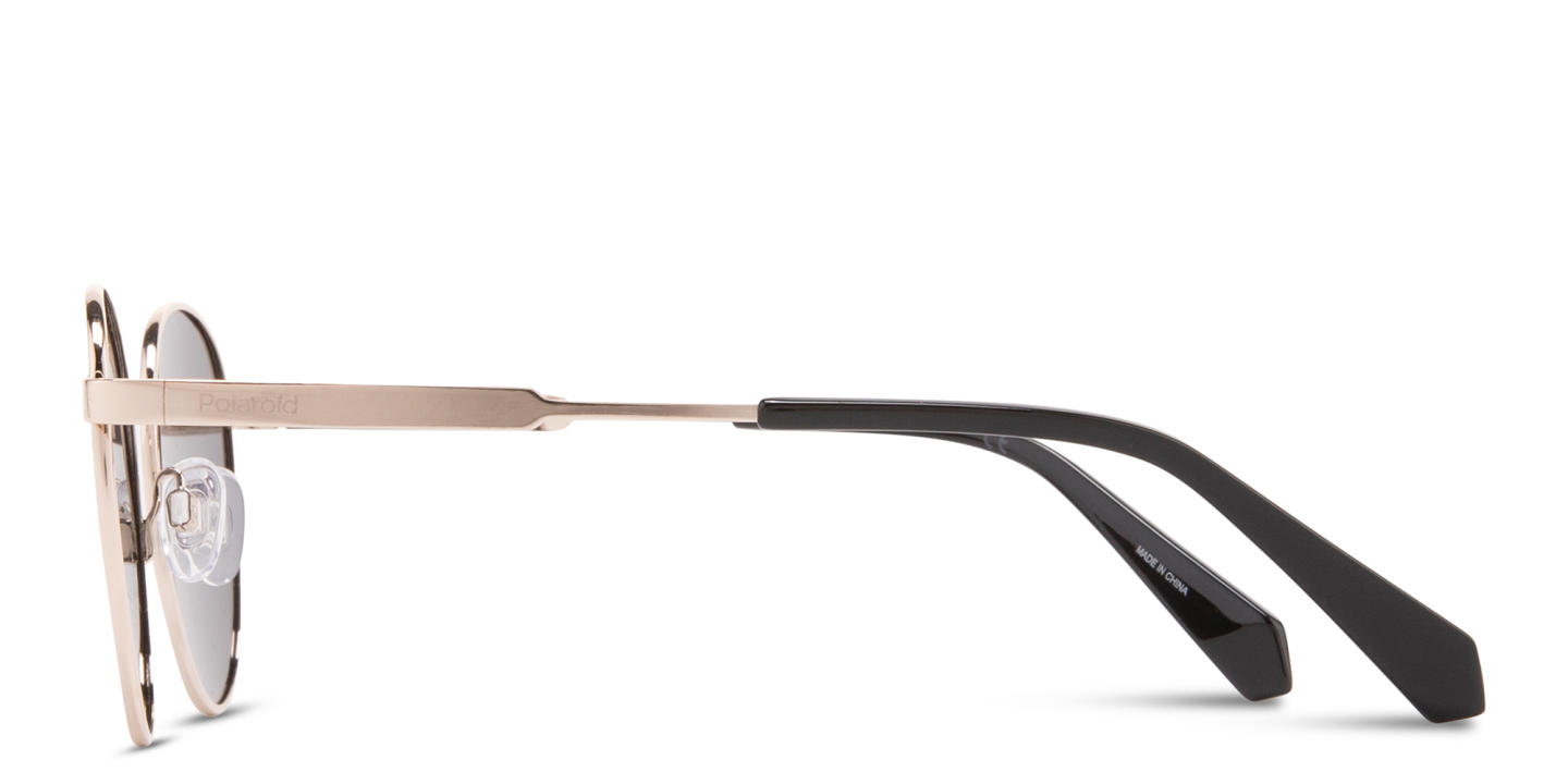 Polaroid Unisex Round Sunglasses in Gold – Product Photo 3