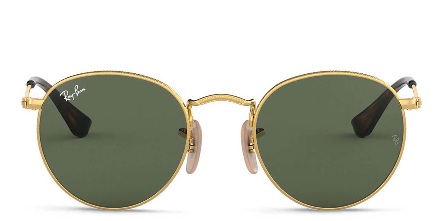 Ray-Ban Junior Kids Round Sunglasses in Gold – Product Photo 0