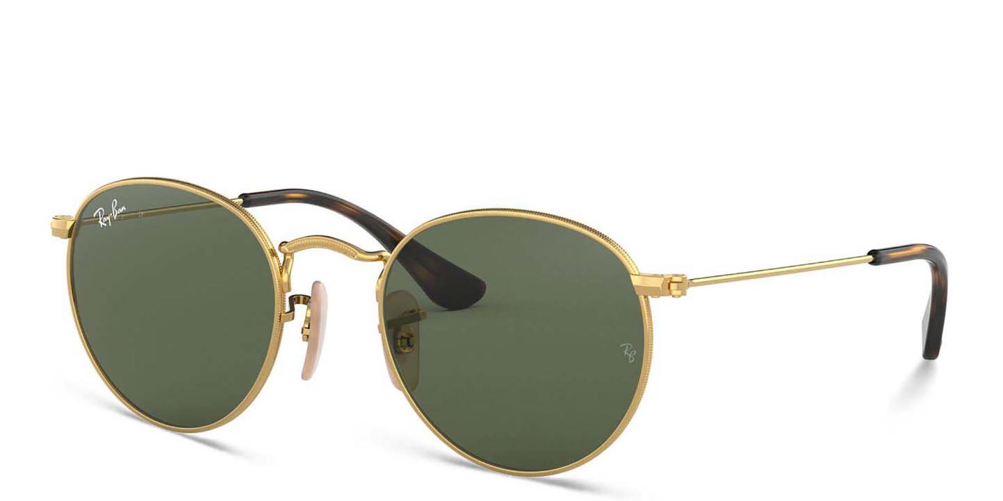 Ray-Ban Junior Kids Round Sunglasses in Gold – Product Photo 1