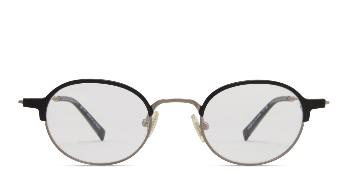 Tempo Unisex Round Eyeglasses in Black – Product Photo 0