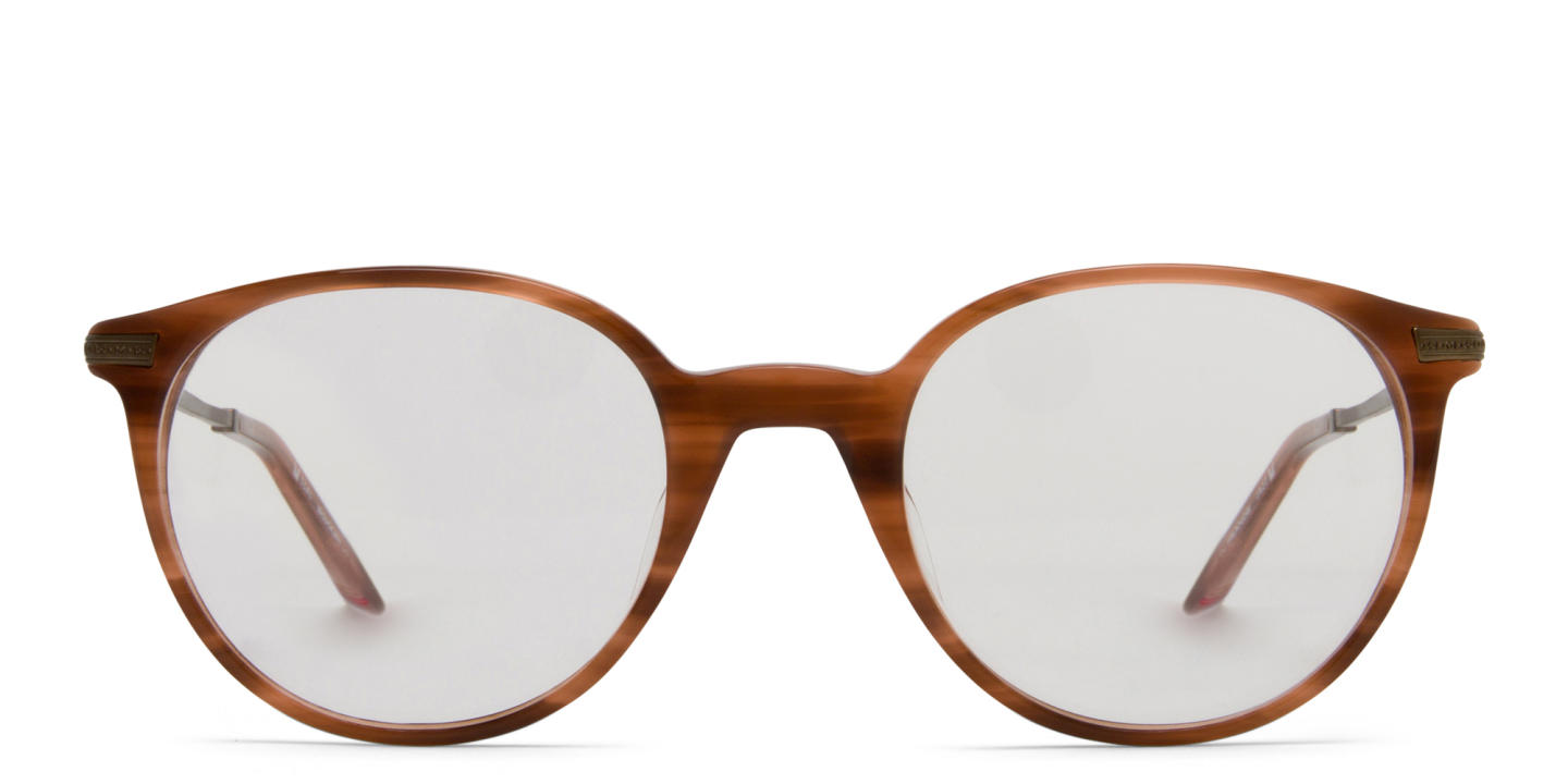 Tempo Unisex Round Eyeglasses in Brown – Product Photo 0
