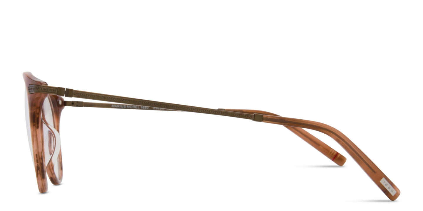 Tempo Unisex Round Eyeglasses in Brown – Product Photo 2