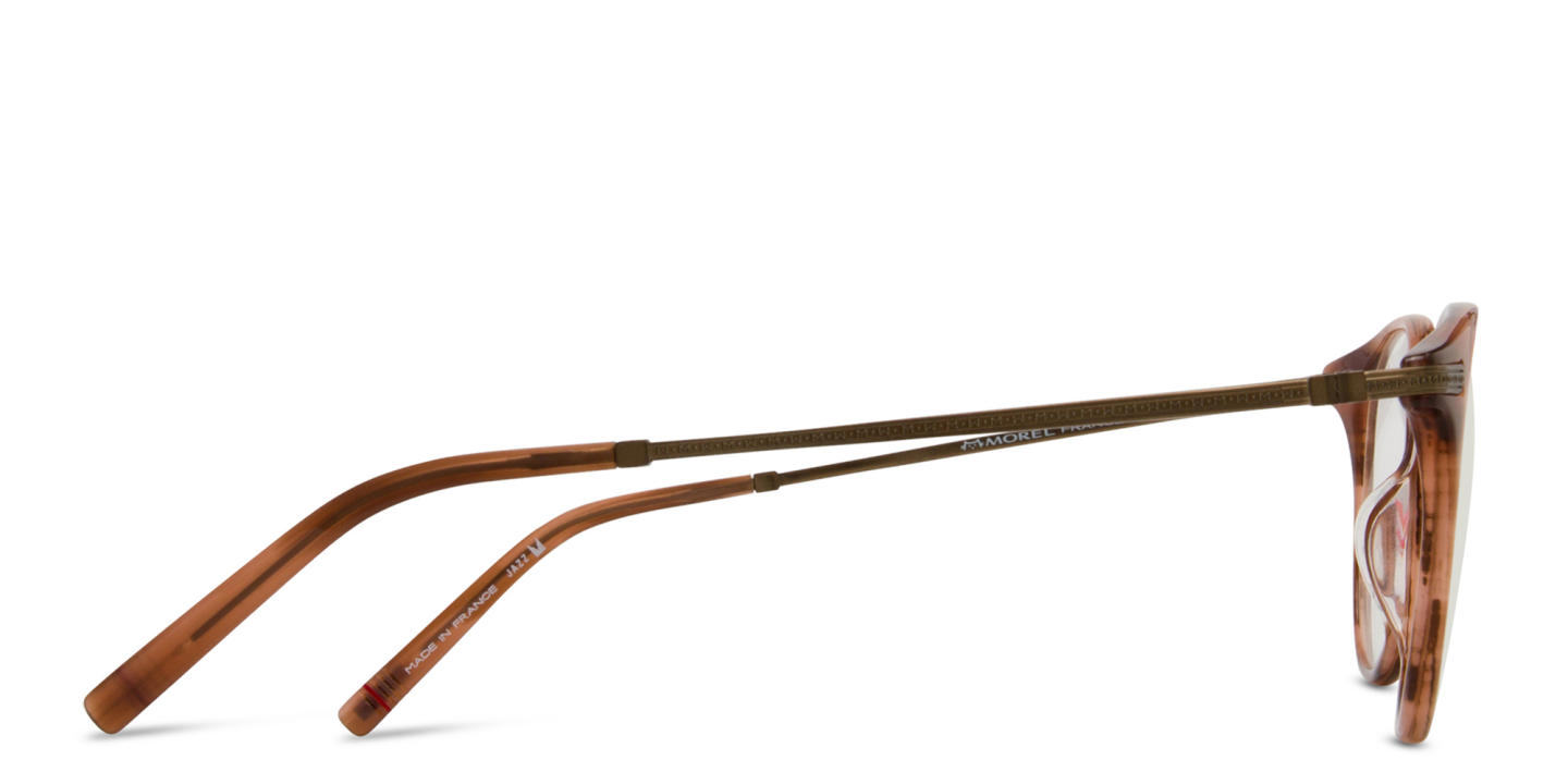 Tempo Unisex Round Eyeglasses in Brown – Product Photo 3