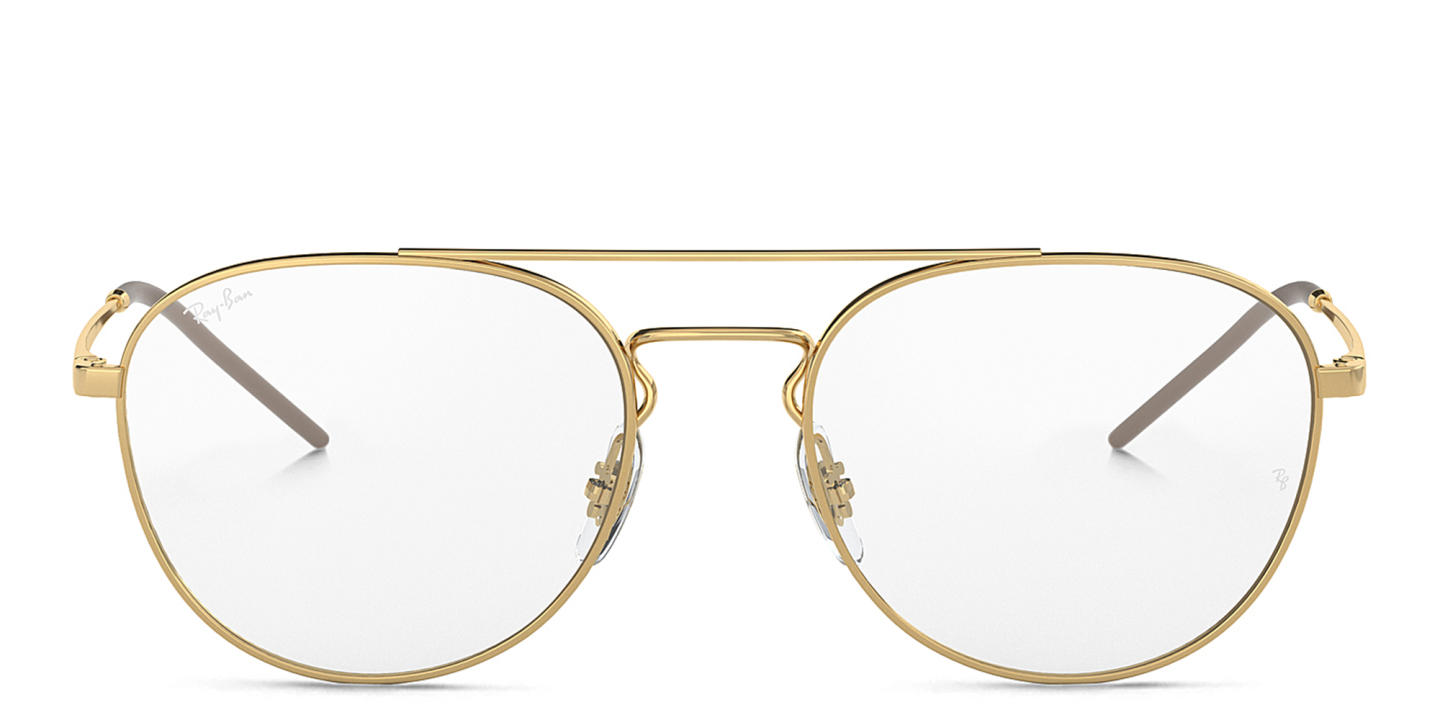 Ray-Ban Unisex Round Eyeglasses in Gold – Product Photo 0