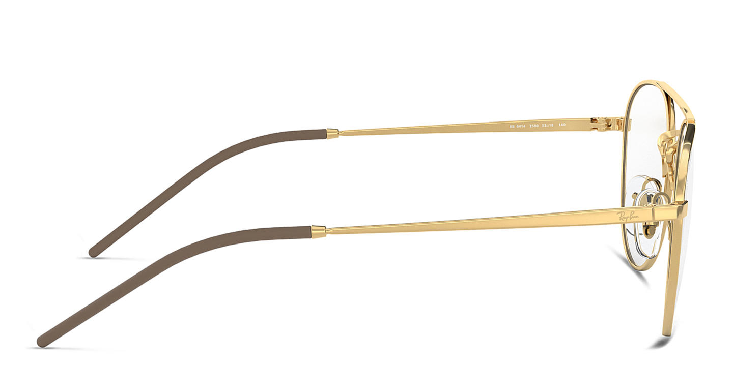 Ray-Ban Unisex Round Eyeglasses in Gold – Product Photo 2