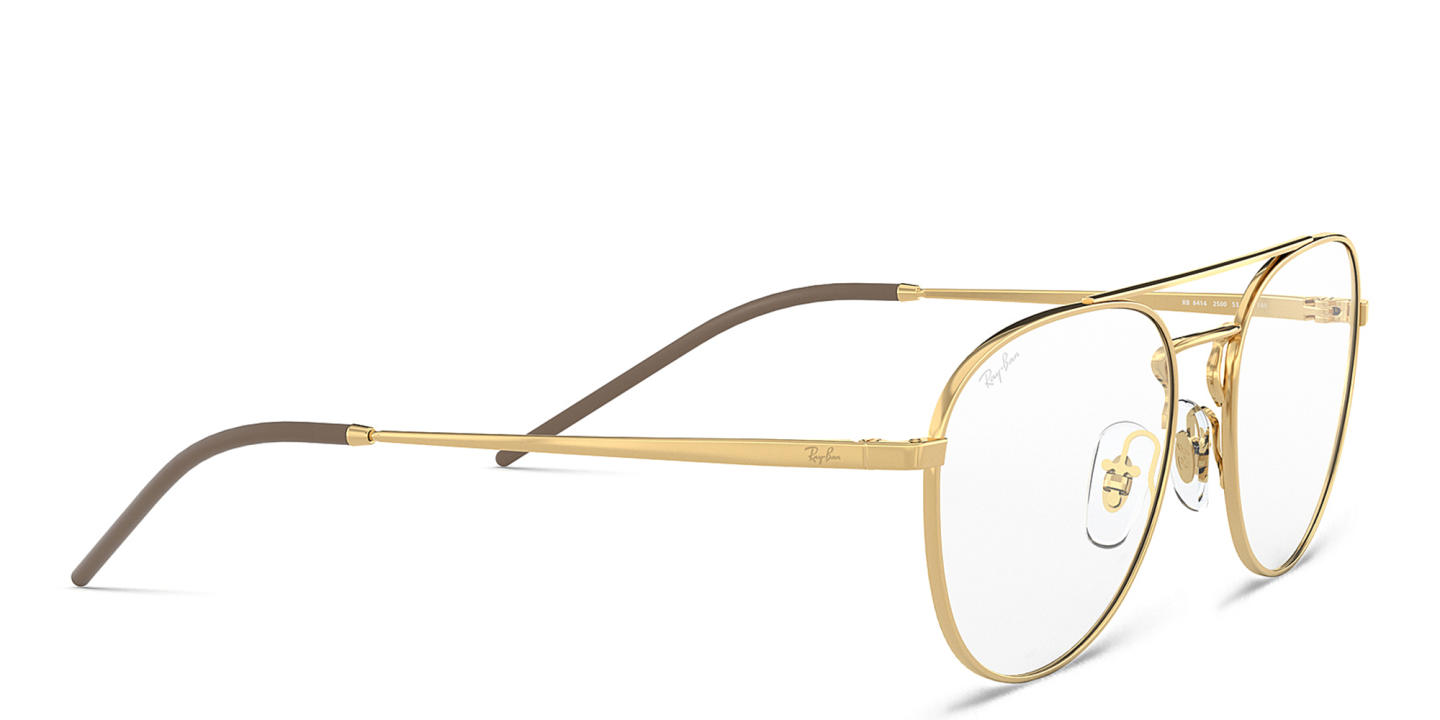 Ray-Ban Unisex Round Eyeglasses in Gold – Product Photo 3