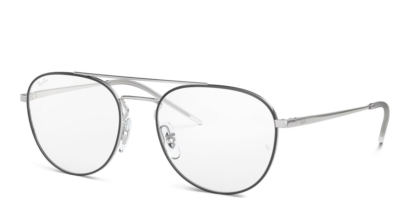 Ray-Ban Unisex Panthos Eyeglasses in Black On Silver – Product Photo 2