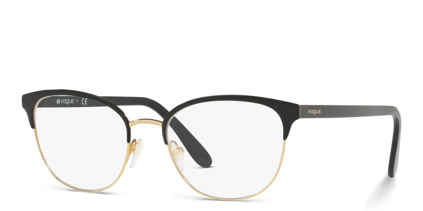 Vogue Eyewear Round Eyeglasses in Black – Product Photo 1