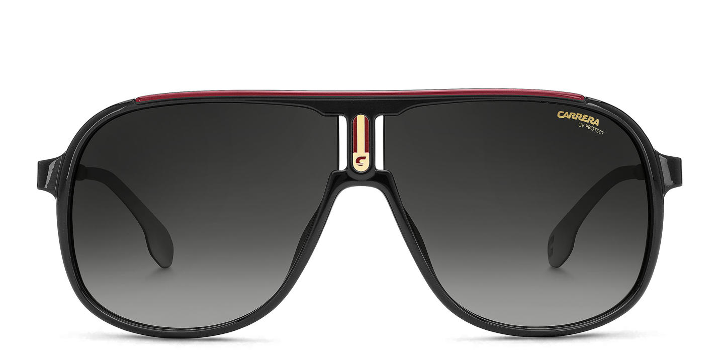 Carrera Wide Aviator Sunglasses in Black – Product Photo 0