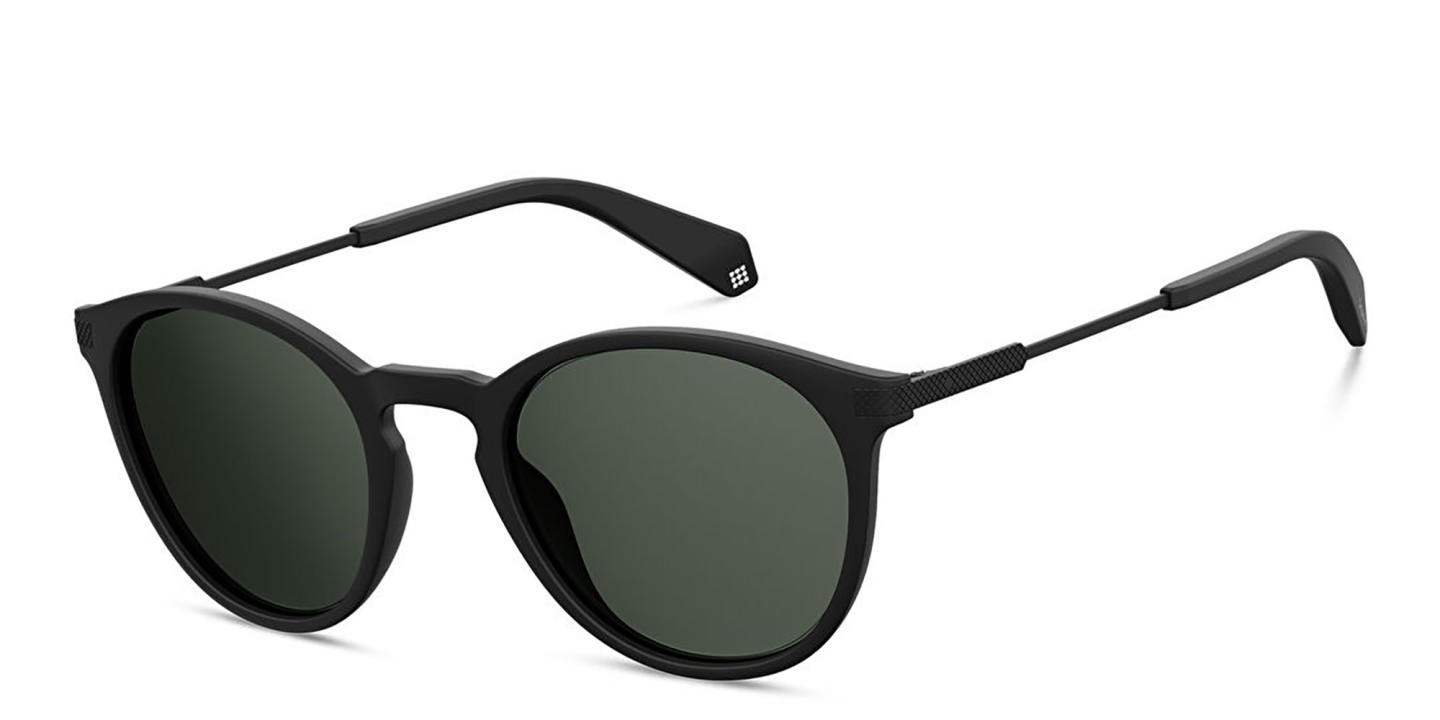 Polaroid Round Sunglasses in Black – Product Photo 1