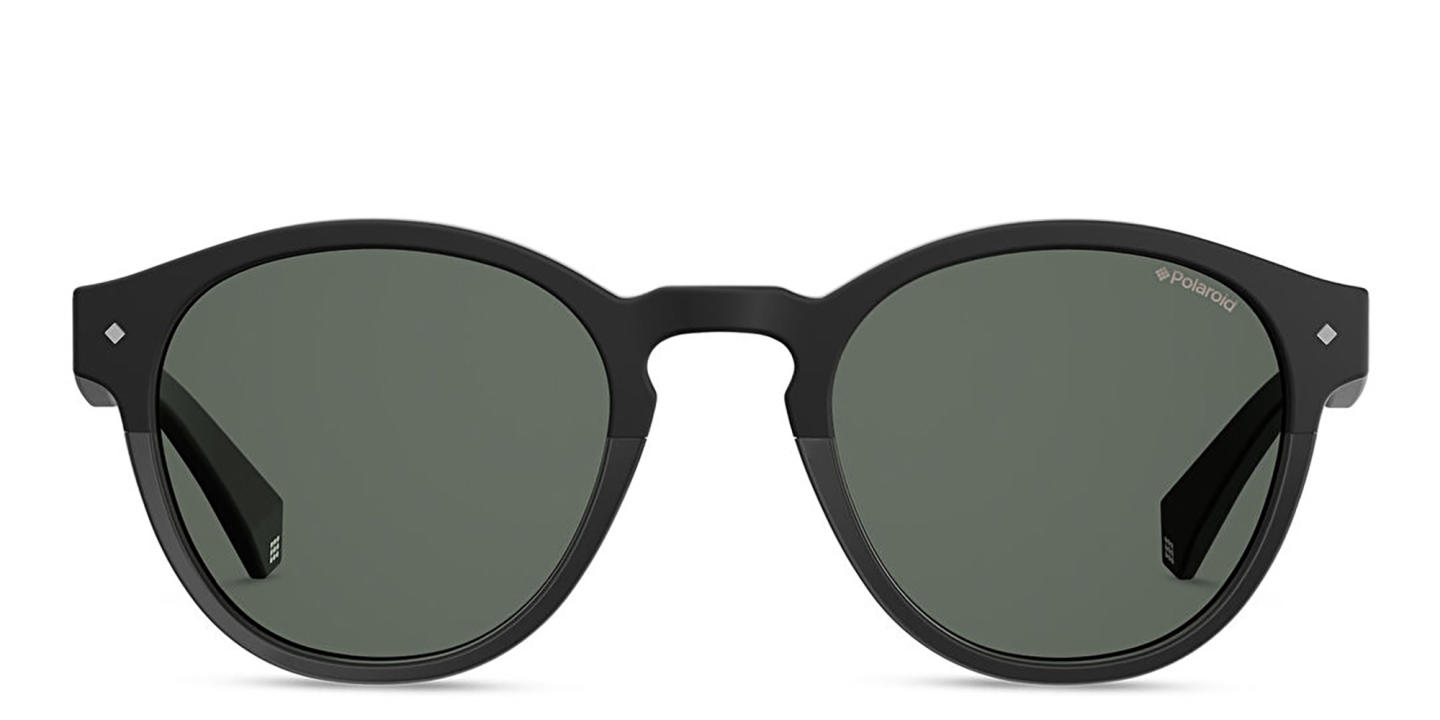 Polaroid Unisex Round Sunglasses in Black – Product Photo 0